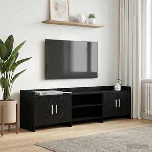 Imagine vidaXL Cabinet TV 168 x 33 x 47 cm Stejar Negru Lemn prelucrat