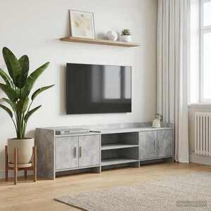 Imagine vidaXL Cabinet TV 168 x 33 x 47 cm Gri Beton Lemn prelucrat