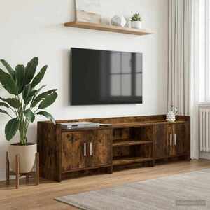 Imagine vidaXL Cabinet TV 168 x 33 x 47 cm Stejar fumuriu Lemn prelucrat
