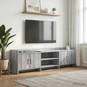 Imagine vidaXL Cabinet TV 168 x 33 x 47 cm Sonoma gri Lemn prelucrat