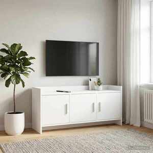Imagine vidaXL Cabinet TV 102 x 33 x 47 cm Alb Lemn prelucrat