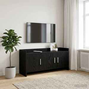 Imagine vidaXL Cabinet TV 102 x 33 x 47 cm Stejar Negru Lemn prelucrat