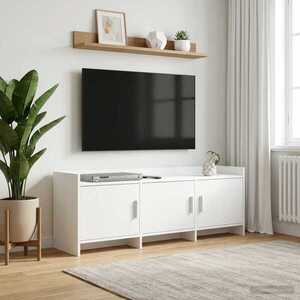 Imagine vidaXL Cabinet TV 130 x 33 x 47 cm Alb Lemn prelucrat