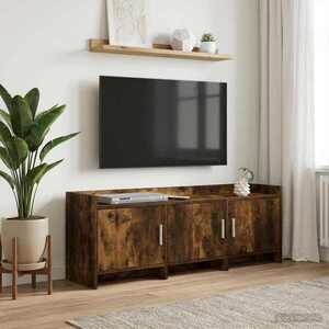 Imagine vidaXL Cabinet TV 130 x 33 x 47 cm Stejar fumuriu Lemn prelucrat