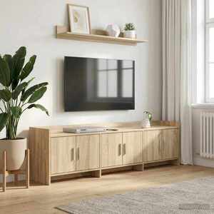 Imagine vidaXL Cabinet TV 168 x 33 x 47 cm Stejar Sonoma Lemn prelucrat
