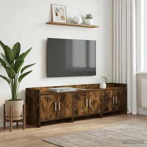 Imagine vidaXL Cabinet TV 168 x 33 x 47 cm Stejar fumuriu Lemn prelucrat