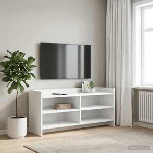 Imagine vidaXL Cabinet TV 100 x 33 x 47 cm Alb Lemn prelucrat