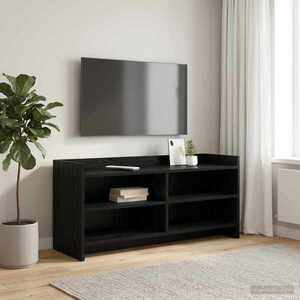 Imagine vidaXL Cabinet TV 100 x 33 x 47 cm Stejar Negru Lemn prelucrat