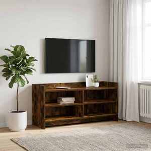 Imagine vidaXL Cabinet TV 100 x 33 x 47 cm Stejar fumuriu Lemn prelucrat