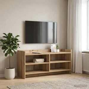 Imagine vidaXL Cabinet TV 100 x 33 x 47 cm Stejar Artizanal Lemn prelucrat