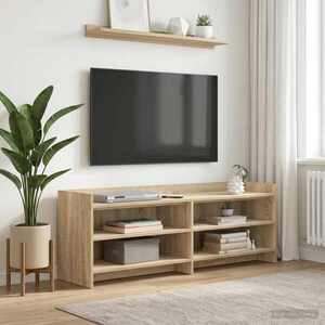 Imagine vidaXL Cabinet TV 135 x 33 x 47 cm Stejar Sonoma Lemn prelucrat
