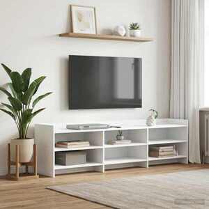 Imagine vidaXL Cabinet TV 168 x 33 x 47 cm Alb Lemn prelucrat