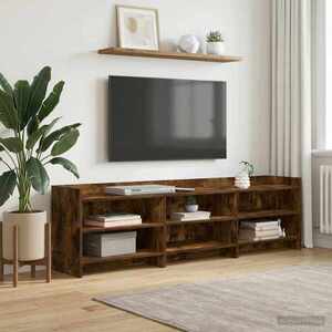 Imagine vidaXL Cabinet TV 168 x 33 x 47 cm Stejar fumuriu Lemn prelucrat