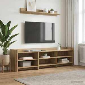 Imagine vidaXL Cabinet TV 168 x 33 x 47 cm Stejar Artizanal Lemn prelucrat