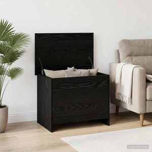 Imagine vidaXL Sertar de depozitare cu depozitare Stejar Negru 60 x 40 x 50 cm