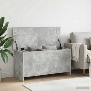 Imagine vidaXL Sertar de depozitare Gri Beton 100 x 40 x 50 cm Lemn prelucrat