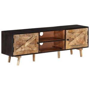 Imagine vidaXL Comodă TV, 140x30x46 cm, lemn mango nefinisat/lemn masiv acacia