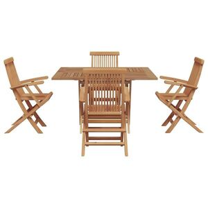 Imagine vidaXL Set de masă pentru grădină Maro Lemn Teak Solid