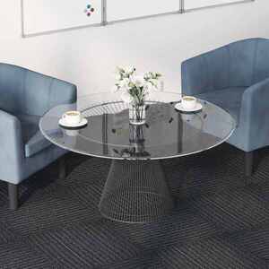Imagine vidaXL Placă de carpetă Gri Mediu cu Dungi 50 x 50 cm 20 buc.