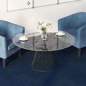 Imagine vidaXL Placă de carpetă albastru 50 x 50 cm 36 buc. PP și bitum