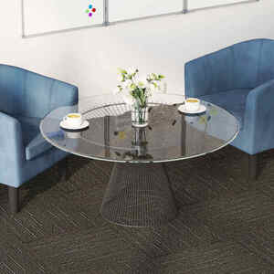 Imagine vidaXL Placă de carpetă Bej în dungi 50 x 50 cm 20 buc. PP și bitum
