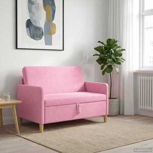 Imagine vidaXL Sofa cu Spațiu de Depozitare Roz 122 x 78 x 87 cm Poliester