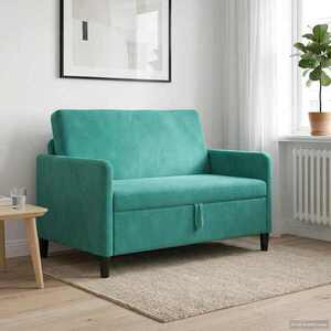 Imagine vidaXL Sofa cu Spațiu de Depozitare Turcoaz 122 x 78 x 87 cm Poliester