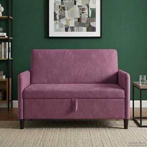 Imagine vidaXL Sofa cu Spațiu de Depozitare Violet 122 x 78 x 87 cm Poliester