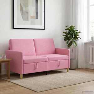 Imagine vidaXL Sofa cu Spațiu de Depozitare Roz 152 x 78 x 87 cm Poliester