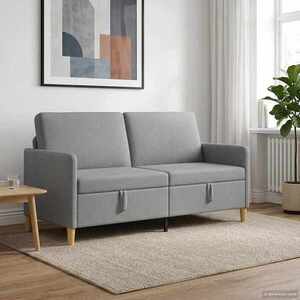 Imagine vidaXL Sofa cu Spațiu de Depozitare Gri deschis 172 x 78 x 87 cm