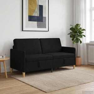 Imagine vidaXL Sofa cu Spațiu de Depozitare Negru 172 x 78 x 87 cm Poliester