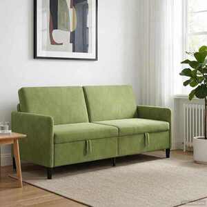 Imagine vidaXL Sofa cu Spațiu de Depozitare Verde deschis 192 x 78 x 87 cm