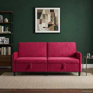 Imagine vidaXL Sofa cu Spațiu de Depozitare Roșu Vin 192 x 78 x 87 cm