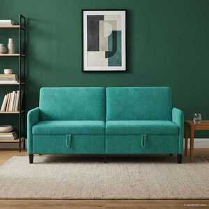 Imagine vidaXL Sofa cu Spațiu de Depozitare Turcoaz 192 x 78 x 87 cm Poliester