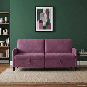 Imagine vidaXL Sofa cu Spațiu de Depozitare Violet 192 x 78 x 87 cm Poliester