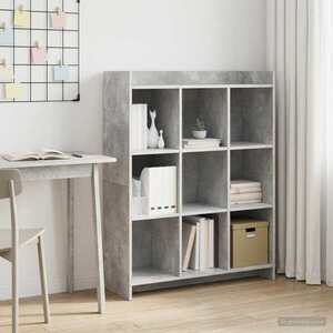 Imagine vidaXL Bibliotecă Gri Concret 87, 5 x 30 x 111 cm Lemn prelucrat