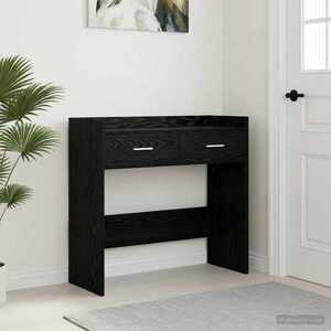 Imagine vidaXL Masă de consolă Stejar Negru 90 x 35 x 80 cm Lemn prelucrat