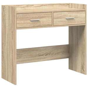 Imagine vidaXL Masă de consolă Stejar Sonoma 90 x 35 x 80 cm Lemn prelucrat