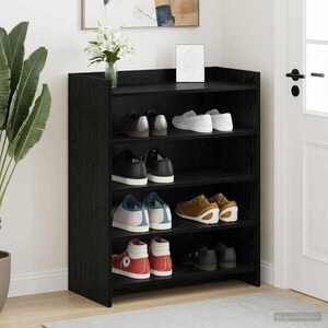 Imagine vidaXL Dulap pentru pantofi Stejar Negru 73, 5 x 36 x 92 cm