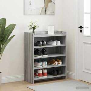 Imagine vidaXL Dulap pentru pantofi cu depozitare Sonoma gri 73, 5 x 36 x 92 cm