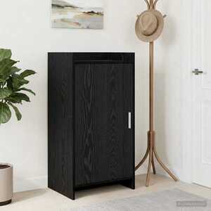 Imagine vidaXL Dulap pentru pantofi cu depozitare Stejar Negru 48 x 36 x 92 cm