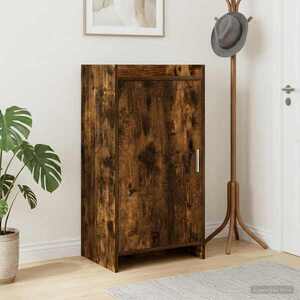Imagine vidaXL Dulap pentru pantofi cu ușă Stejar fumuriu 48 x 36 x 92 cm