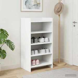 Imagine vidaXL Dulap pentru pantofi Alb 48 x 36 x 92 cm Lemn prelucrat