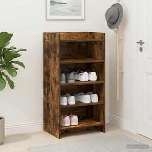 Imagine vidaXL Dulap pentru pantofi Stejar fumuriu 48 x 36 x 92 cm