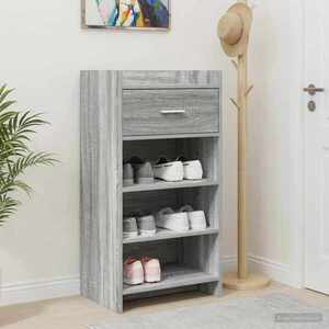 Imagine vidaXL Dulap pentru pantofi Sonoma gri 48 x 36 x 92 cm Lemn prelucrat