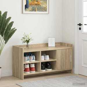 Imagine vidaXL Dulap pentru pantofi cu ușă Stejar Sonoma 100 x 39, 5 x 51 cm