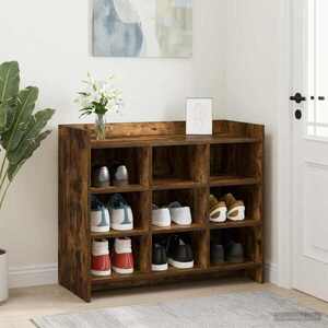 Imagine vidaXL Dulap pentru pantofi Stejar fumuriu 85 x 39, 5 x 70 cm