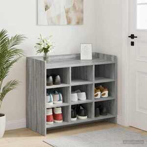 Imagine vidaXL Dulap pentru pantofi cu depozitare Sonoma gri 85 x 39, 5 x 70 cm