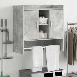 Imagine vidaXL Raft de perete Montare pe perete Gri Beton 80 x 36 x 80 cm