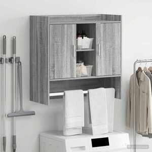 Imagine vidaXL Raft de perete Montare pe perete Sonoma gri 80 x 36 x 80 cm
